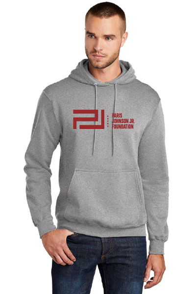 PJ Grey Red Bag Hoodie